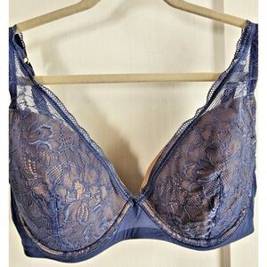 Thirdlove Graphic Lace plunge bra‎ 36E blue contour padded underwire